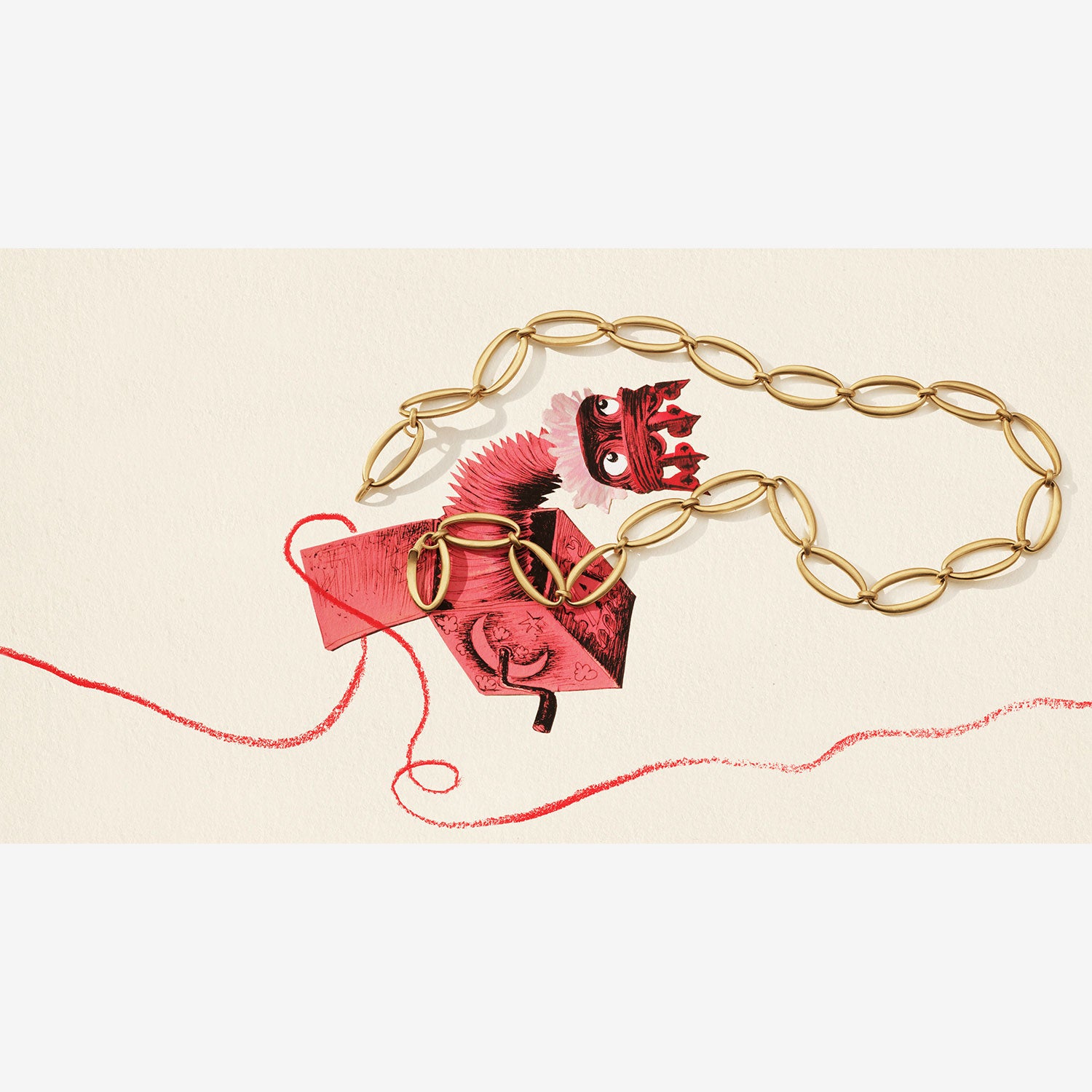 NICOLE LANDAW 14K BOLD OVAL LINK CHAIN NECKLACE