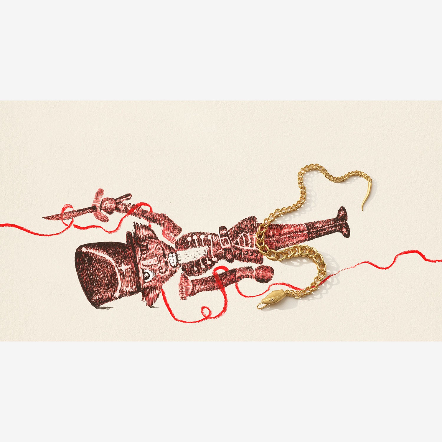 GABRIELLA KISS 22K SNAKE CHAIN BRACELET WITH CHAMPAGNE DIAMONDS