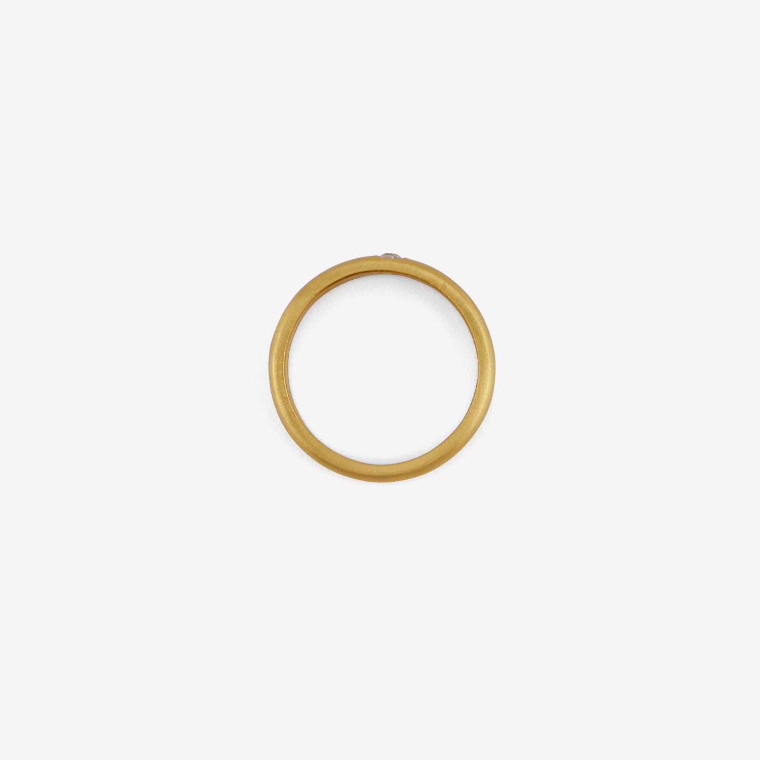 DARIUS 18K & SINGLE DIAMOND SIGNATURE BAND, .06CT