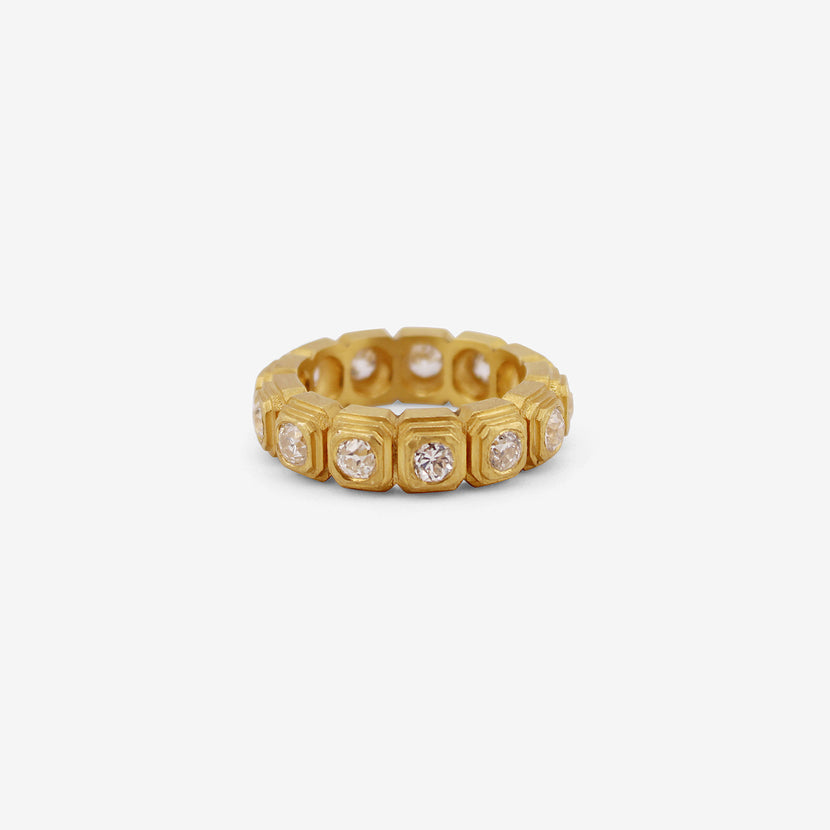 DARIUS 20K & DIAMOND ZIGGURAT ETERNITY BAND, 2.43CT