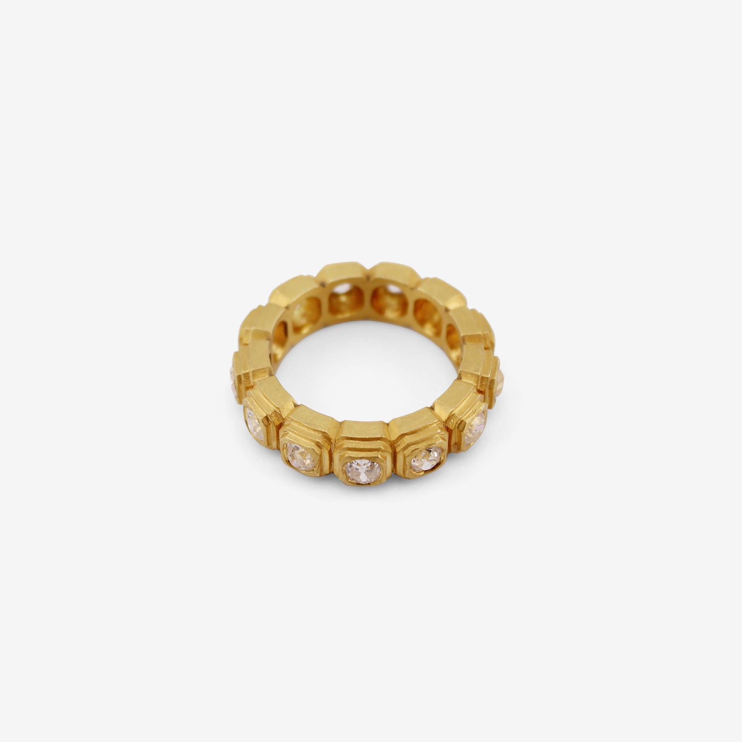 DARIUS 20K & DIAMOND ZIGGURAT ETERNITY BAND, 2.43CT