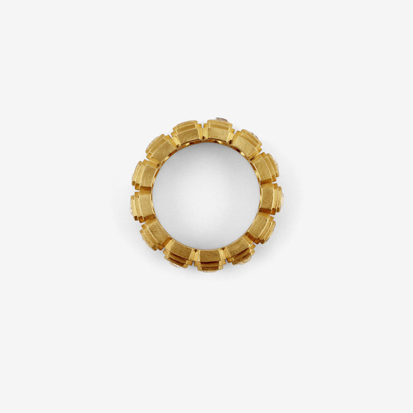 DARIUS 20K & DIAMOND ZIGGURAT ETERNITY BAND, 2.43CT