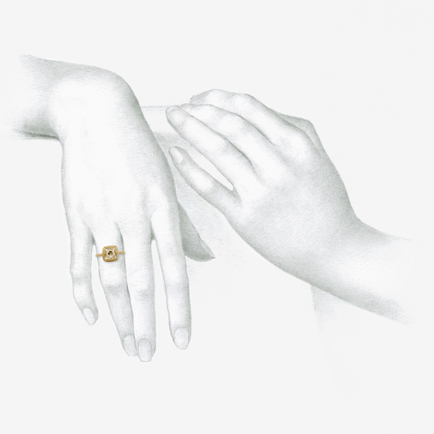 DARIUS 18K & FANCY YELLOW DIAMOND ZIGGURAT FAIRY RING, 3.62