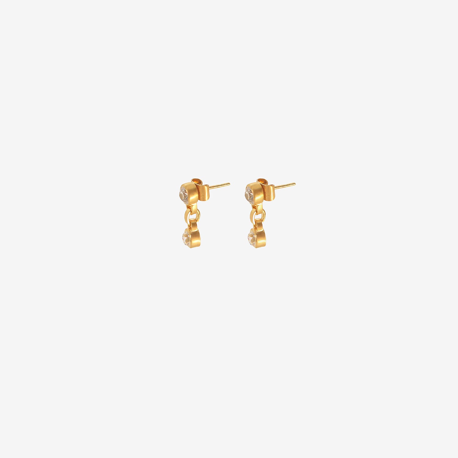 DARIUS 18K & OLD MINE CUT DIAMOND DOUBLE DROP EARRINGS, 2.38CT