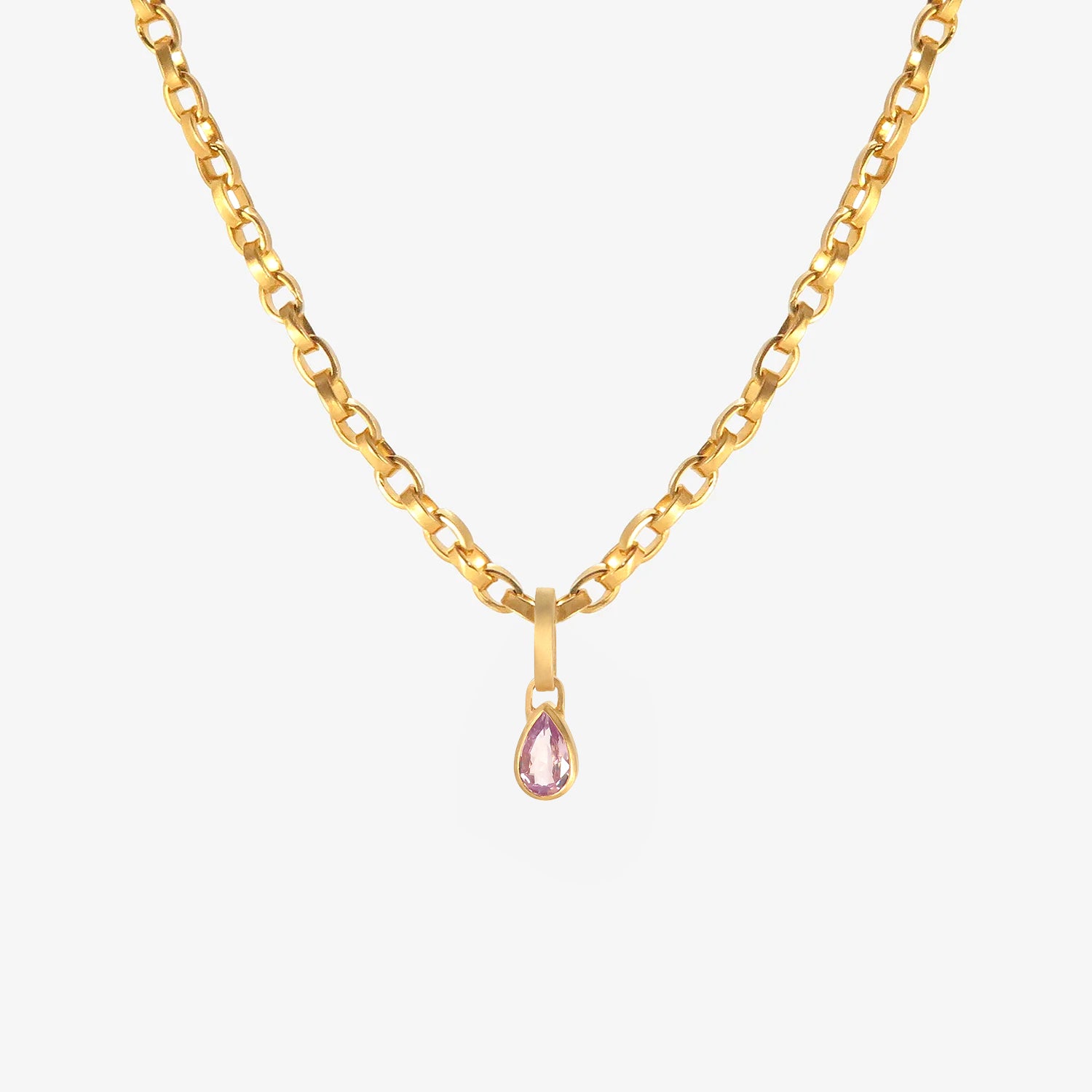 DARIUS 18K & PEAR-SHAPED LILAC SAPPHIRE PENDANT, 1.22CT