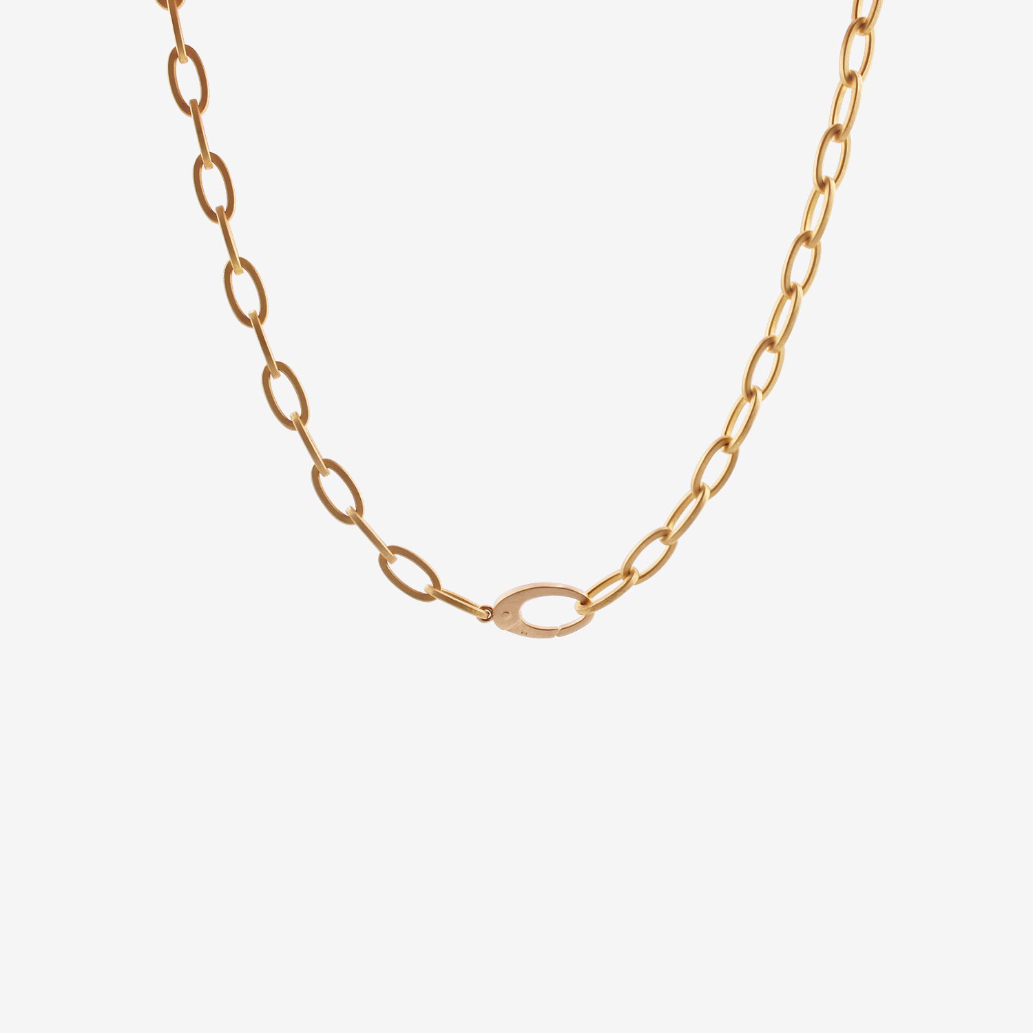 DENISE BETESH 22K OVAL FLAT LINK CHAIN NECKLACE
