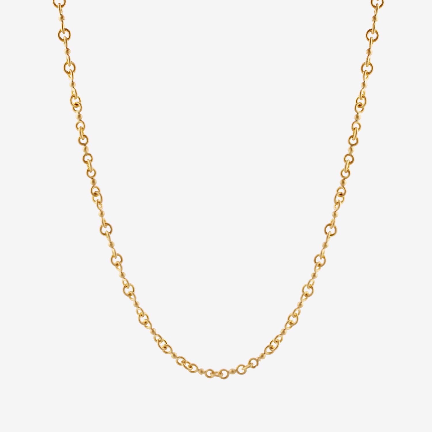 DENISE BETESH 22K SINGLE BALL CHAIN NECKLACE