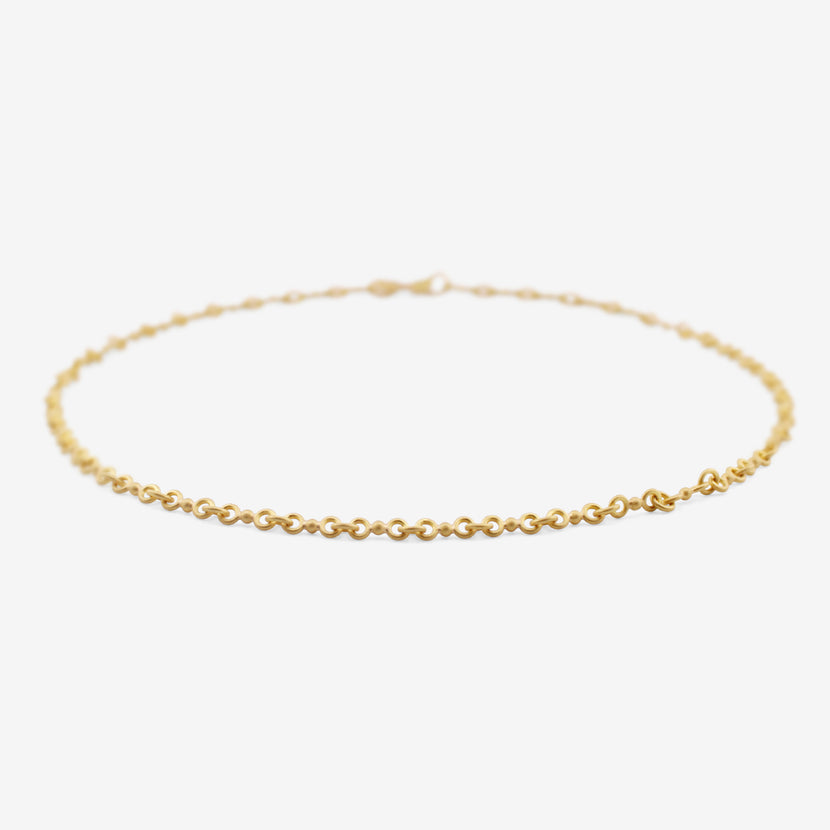 DENISE BETESH 22K SINGLE BALL CHAIN NECKLACE