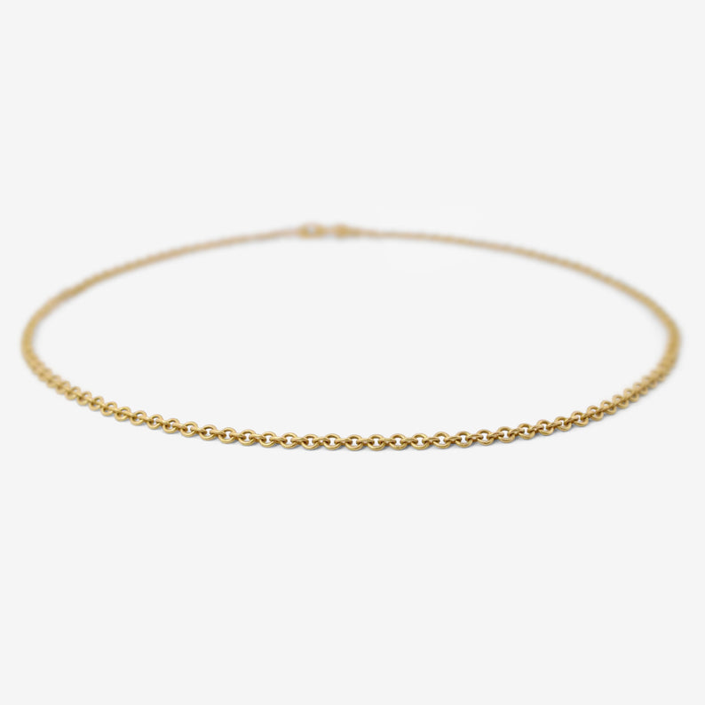 DENISE BETESH 22K 4MM ROUND LINK CHAIN NECKLACE