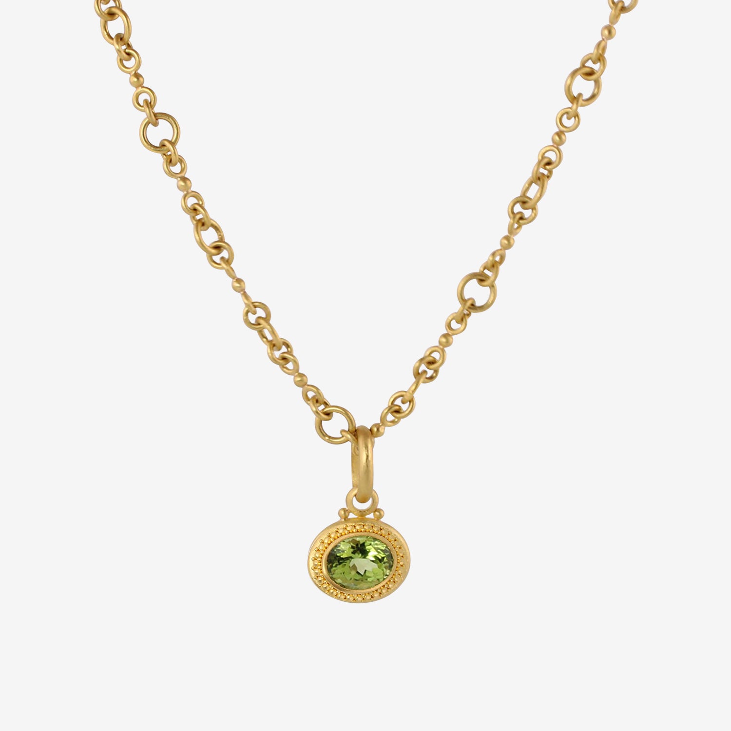 DENISE BETESH 22K & PERIDOT GRANULATED PENDANT, 1.6CT
