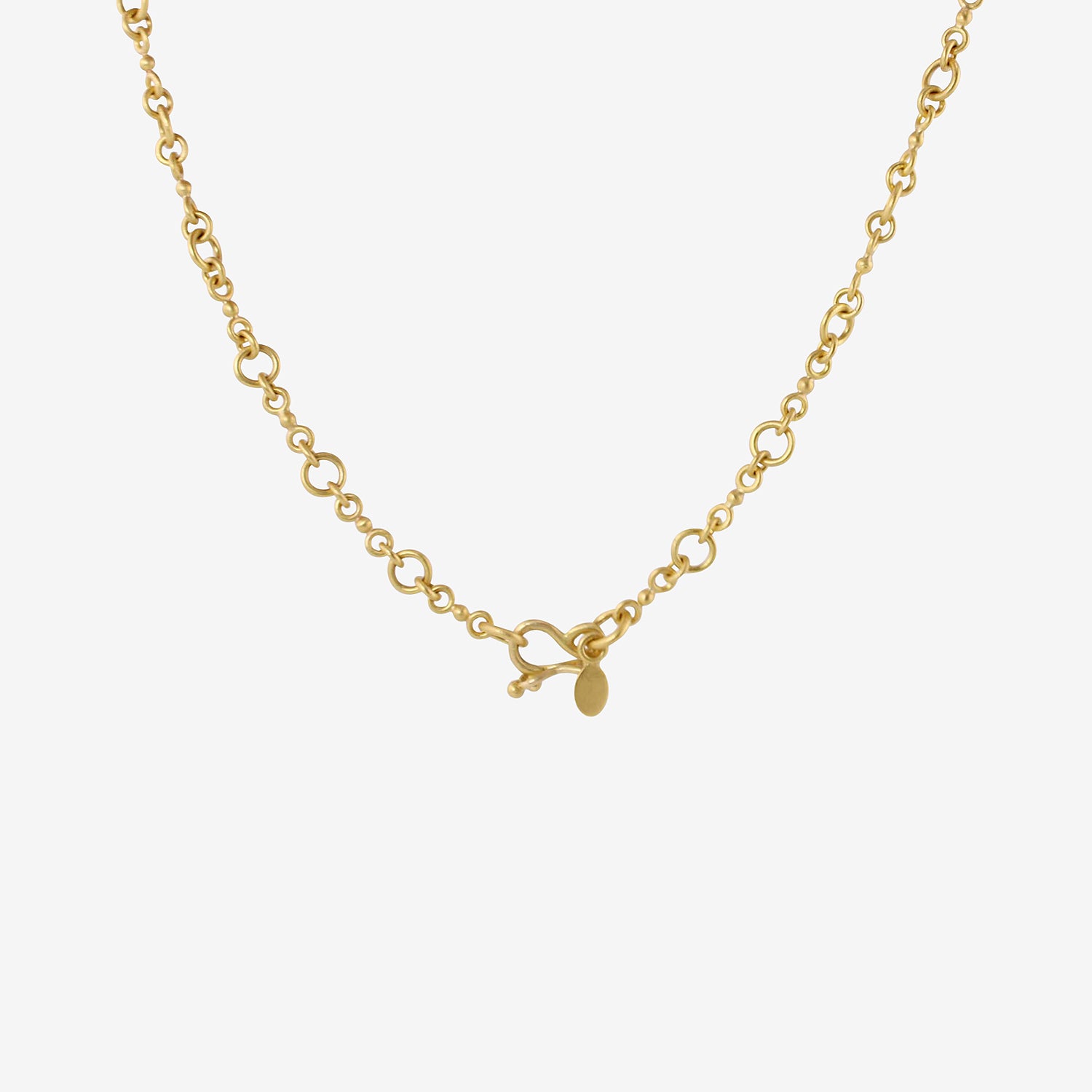 DENISE BETESH 22K VARIED LINK CHAIN NECKLACE