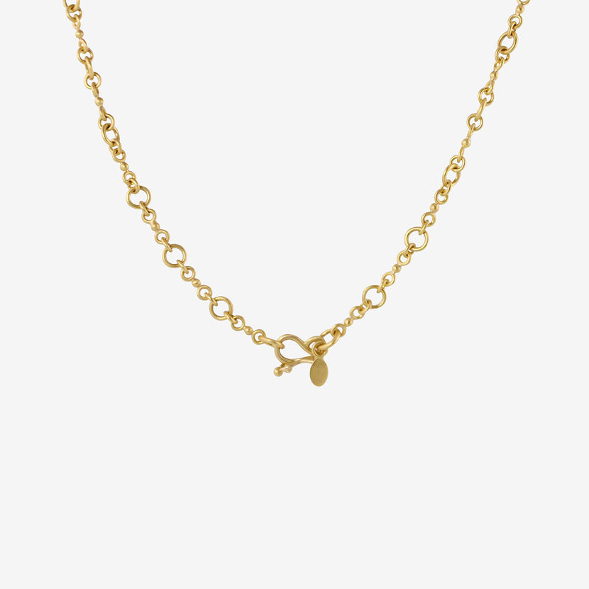 DENISE BETESH 22K VARIED LINK CHAIN NECKLACE