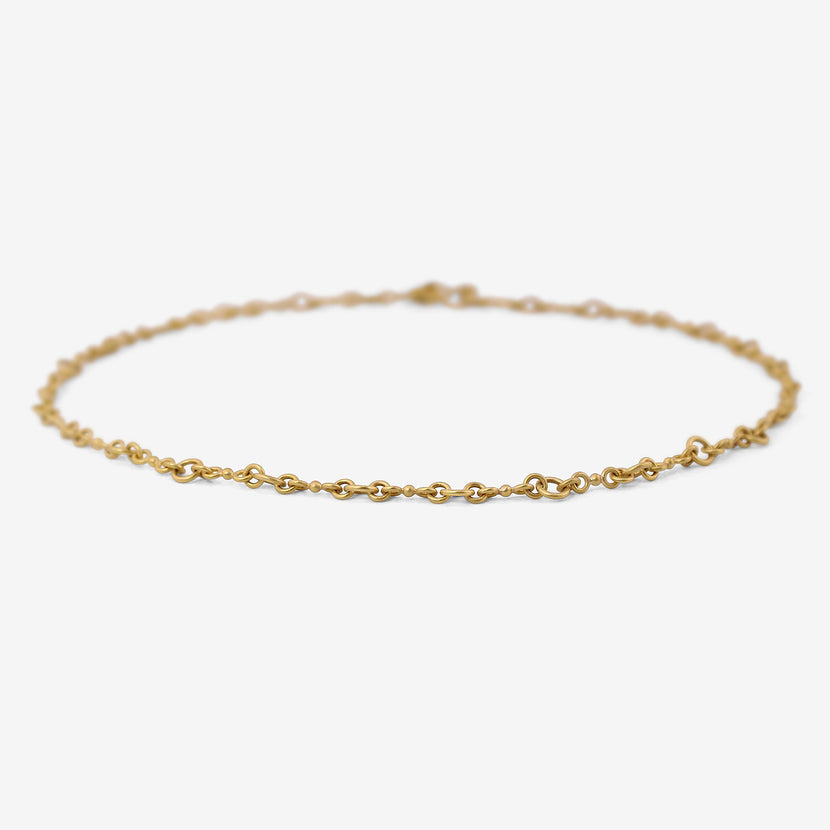 DENISE BETESH 22K VARIED LINK CHAIN NECKLACE