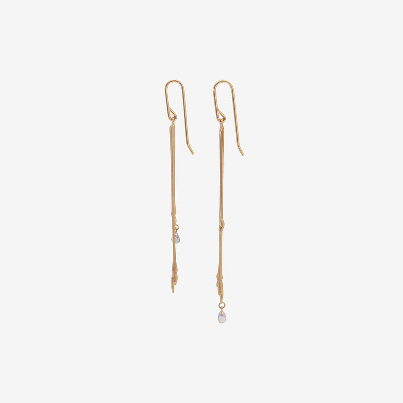 GABRIELLA KISS 10K & BLUE SAPPHIRE MEDIUM BRANCH EARRINGS