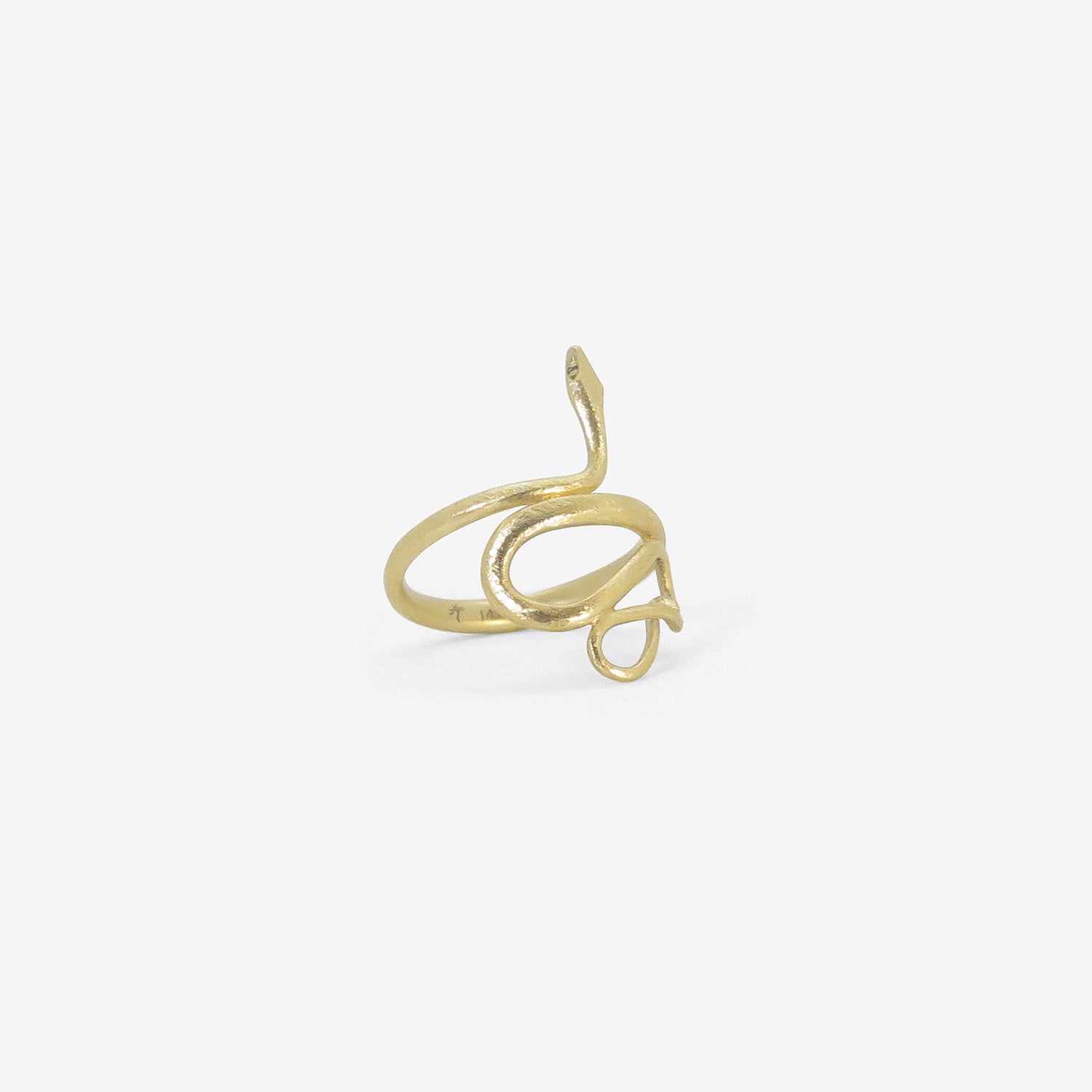 GABRIELLA KISS 14K GREEN GOLD LARGE SNAKE RING