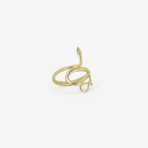 GABRIELLA KISS 14K GREEN GOLD LARGE SNAKE RING