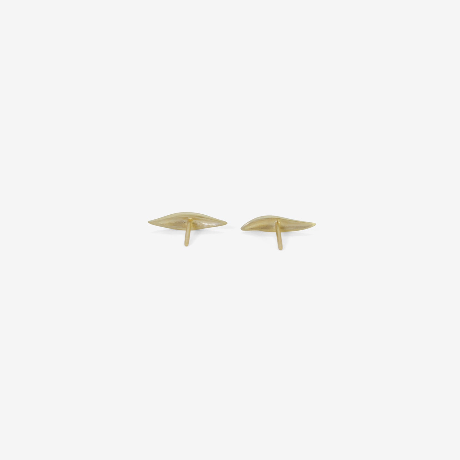 GABRIELLA KISS 14K GREEN GOLD SMALL SLUG STUDS