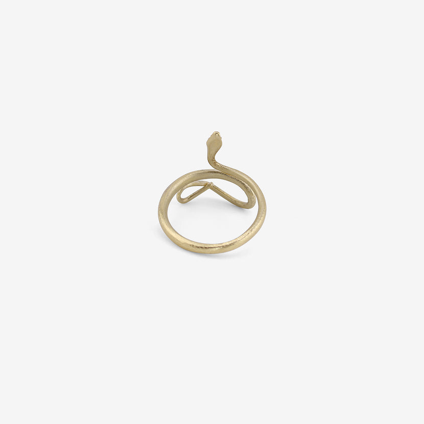 GABRIELLA KISS 14K GREEN GOLD SMALL SNAKE RING