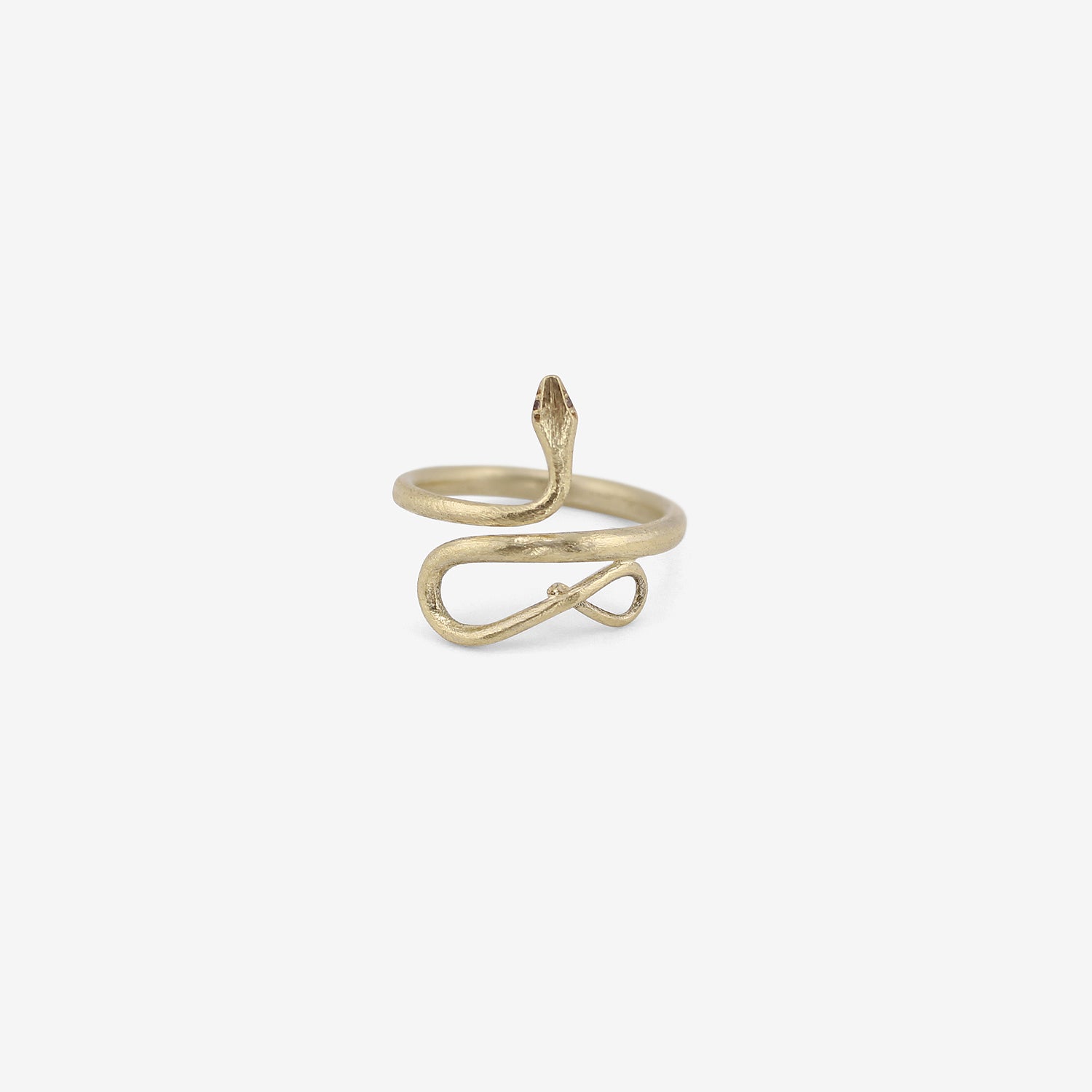 GABRIELLA KISS 14K GREEN GOLD SMALL SNAKE RING