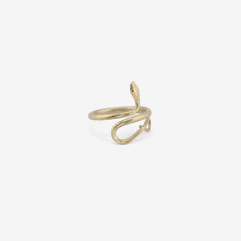 GABRIELLA KISS 14K GREEN GOLD SMALL SNAKE RING