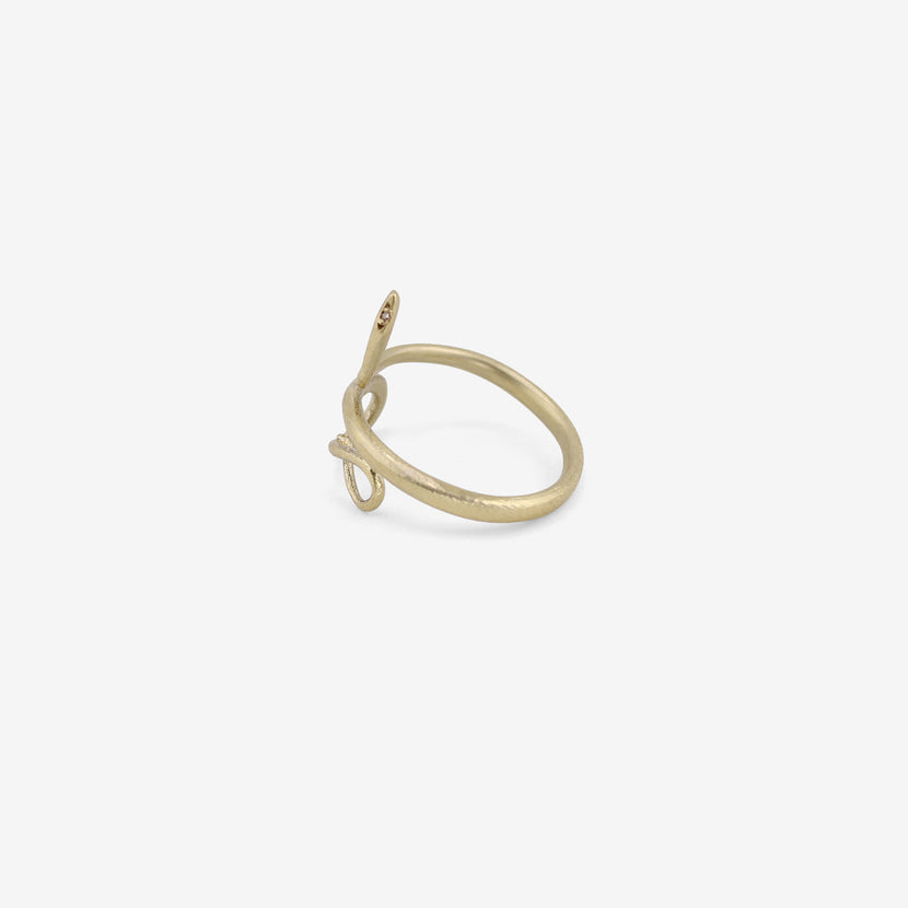 GABRIELLA KISS 14K GREEN GOLD SMALL SNAKE RING