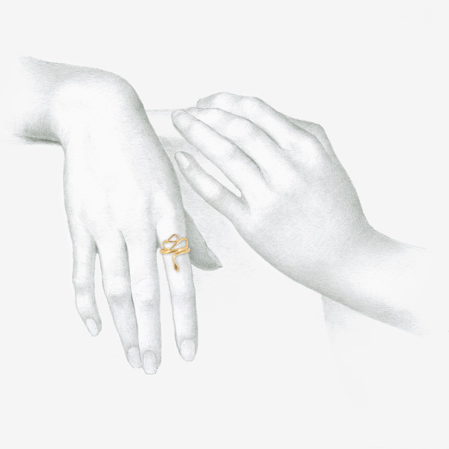 GABRIELLA KISS 18K LARGE SNAKE RING