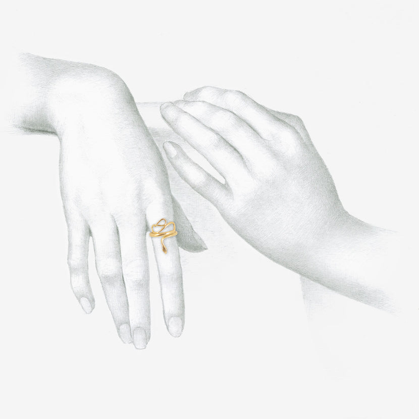 GABRIELLA KISS 18K LARGE SNAKE RING