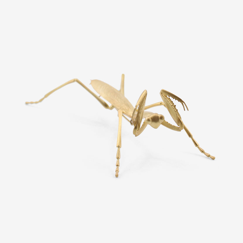 GABRIELLA KISS 18K YELLOW GOLD PRAYING MANTIS PIN