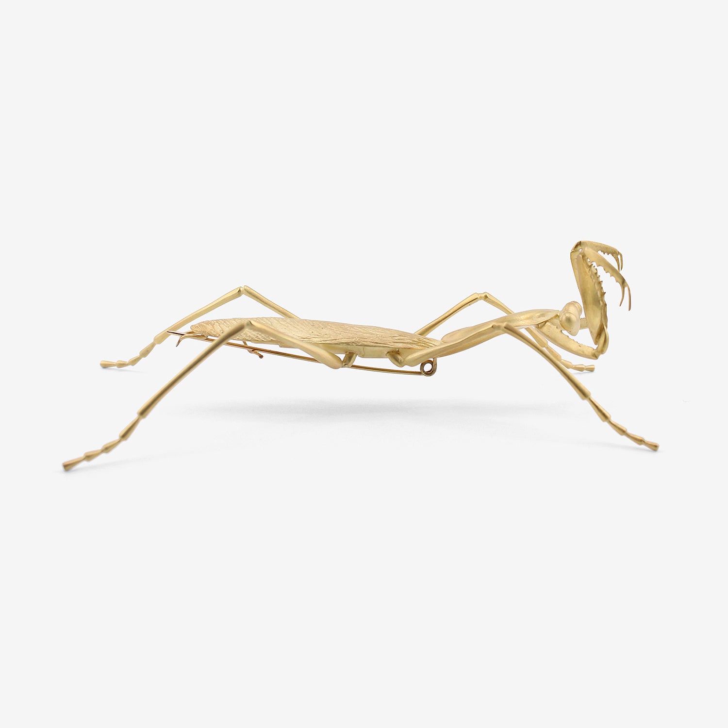 GABRIELLA KISS 18K YELLOW GOLD PRAYING MANTIS PIN