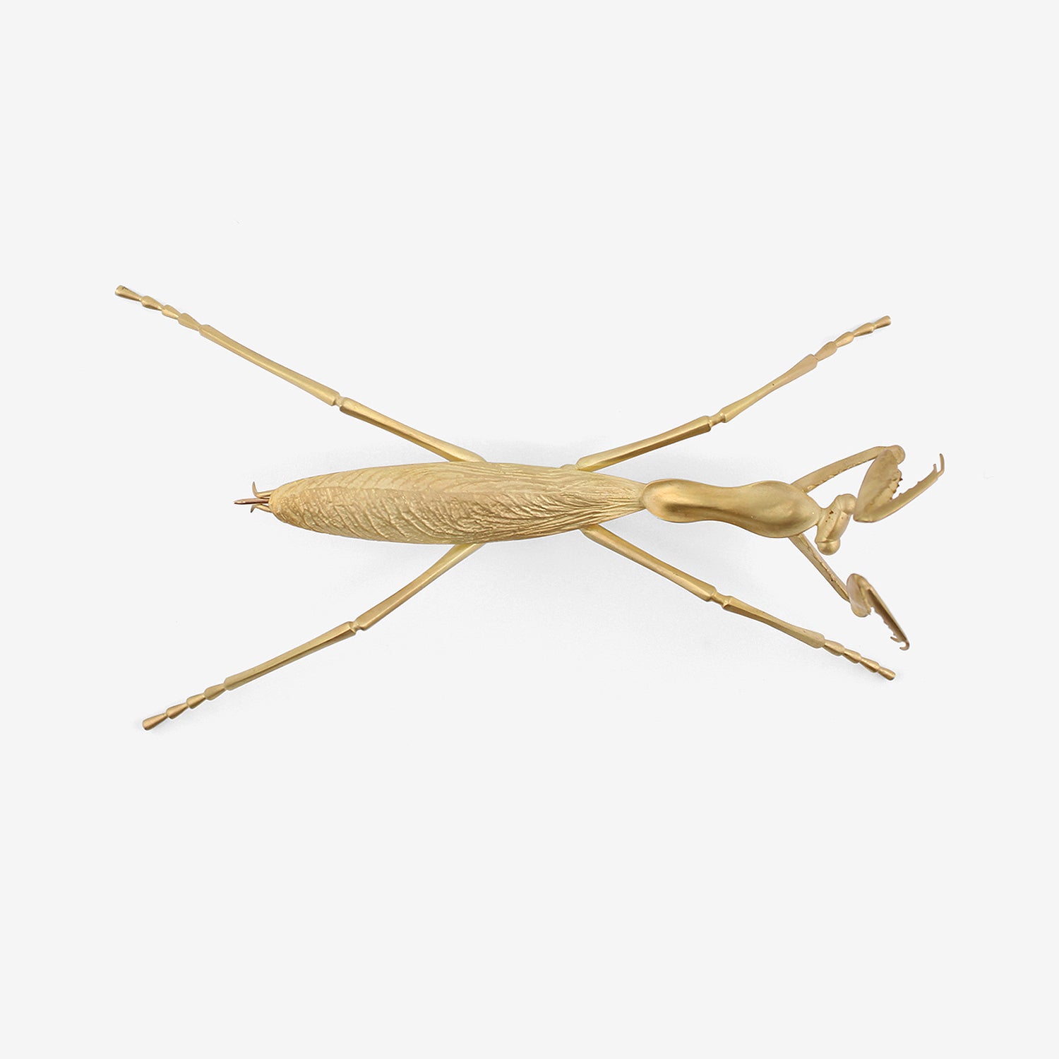 GABRIELLA KISS 18K YELLOW GOLD PRAYING MANTIS PIN