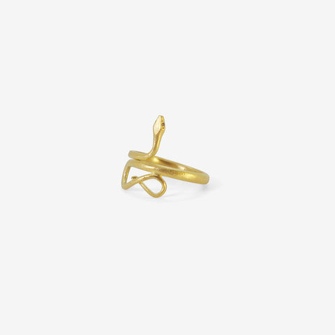 GABRIELLA KISS 18K SMALL SNAKE RING, SIZE 6 1/4