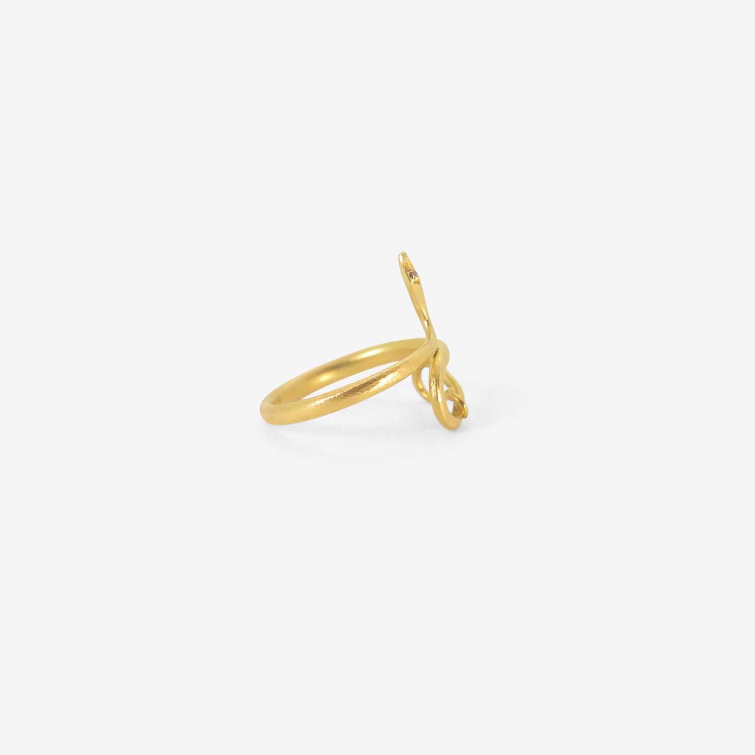 GABRIELLA KISS 18K SMALL SNAKE RING, SIZE 7