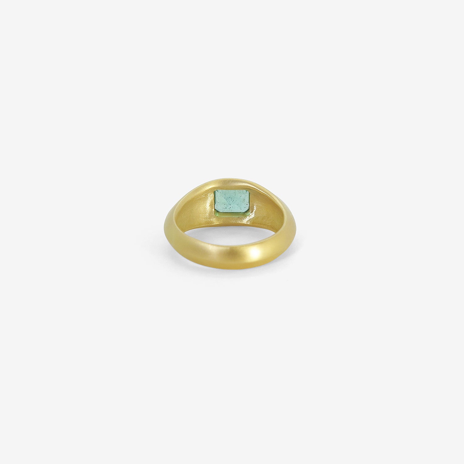 GABRIELLA KISS 18K & COLOMBIAN EMERALD SIGNET RING, 3.4CT