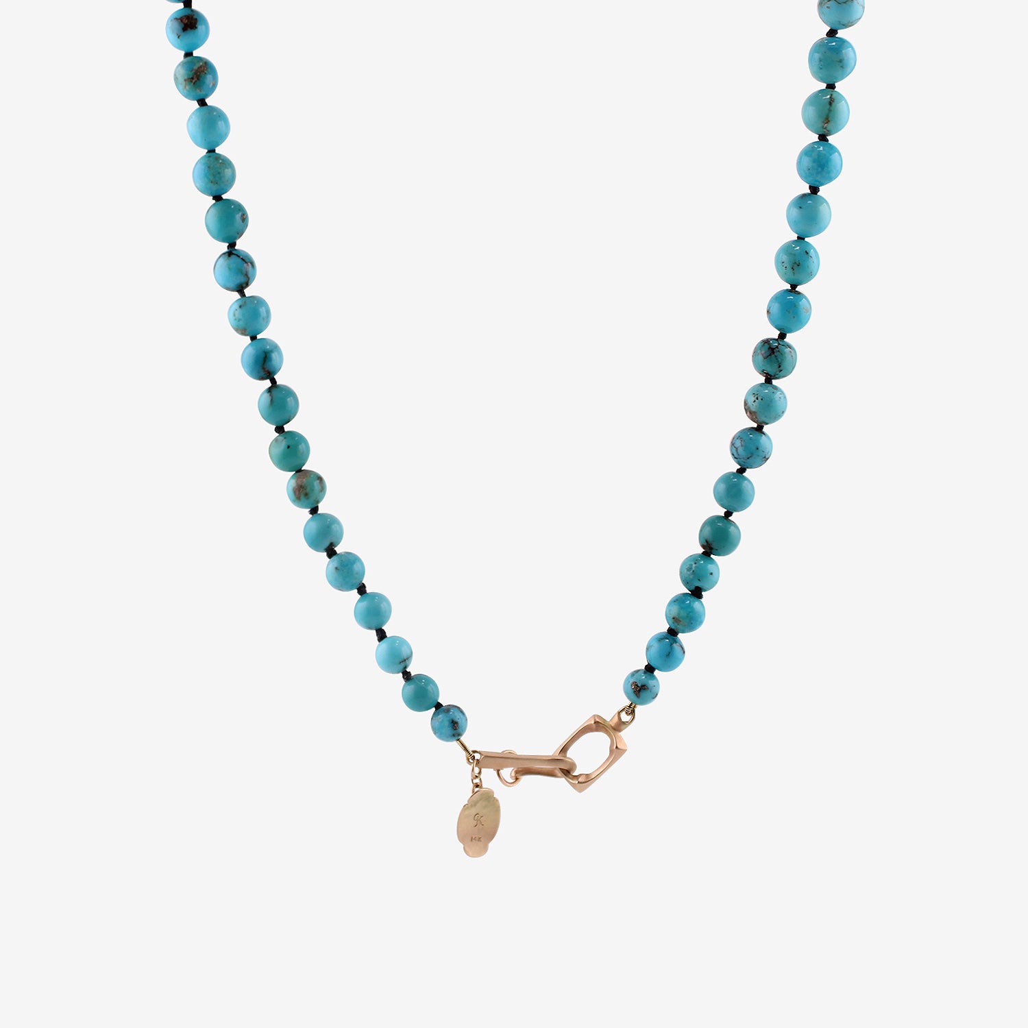 GABRIELLA KISS 14K & PERSIAN TURQUOISE GRADUATED BEAD NECKLACE