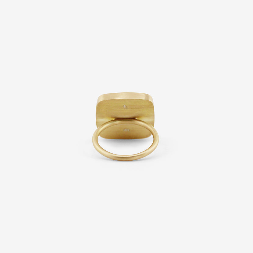 GABRIELLA KISS 18K & CUSHION-SHAPED ANTIQUE PURPLE GLASS GEORGIAN TASSIE RING