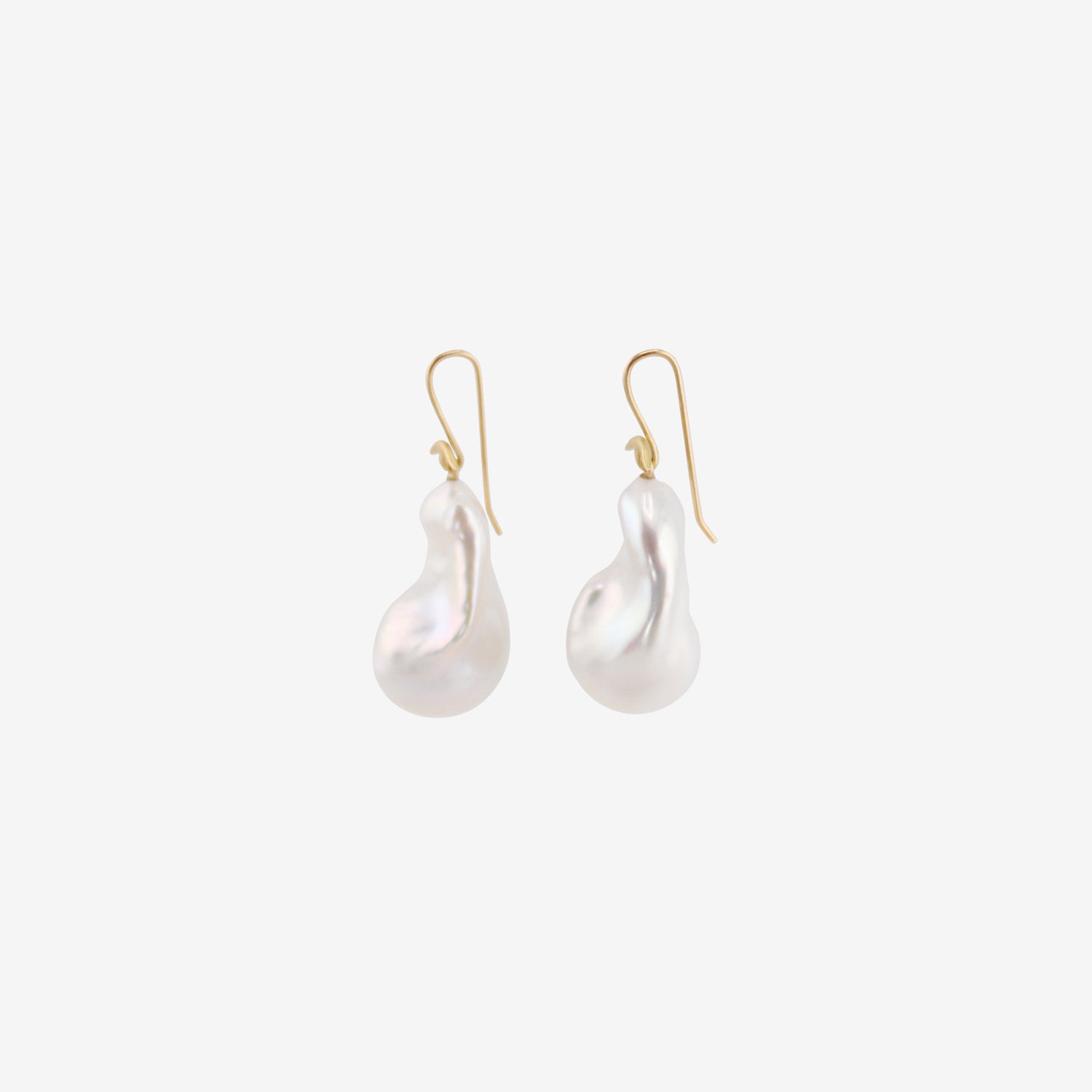 GABRIELLA KISS 18K & WHITE BAROQUE PEARL EARRINGS