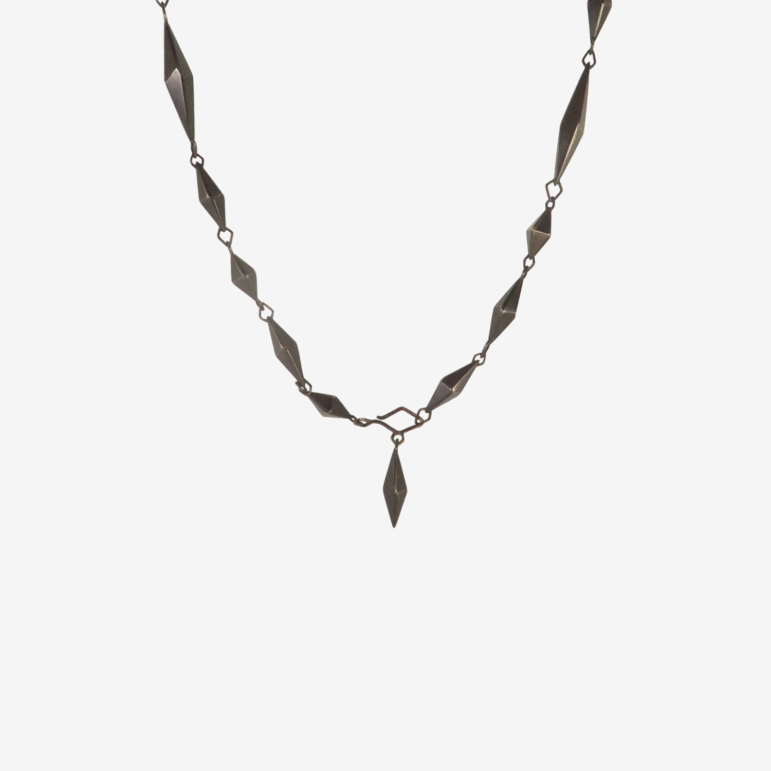 GABRIELLA KISS BRONZE & 18K CHISELED LINK NECKLACE