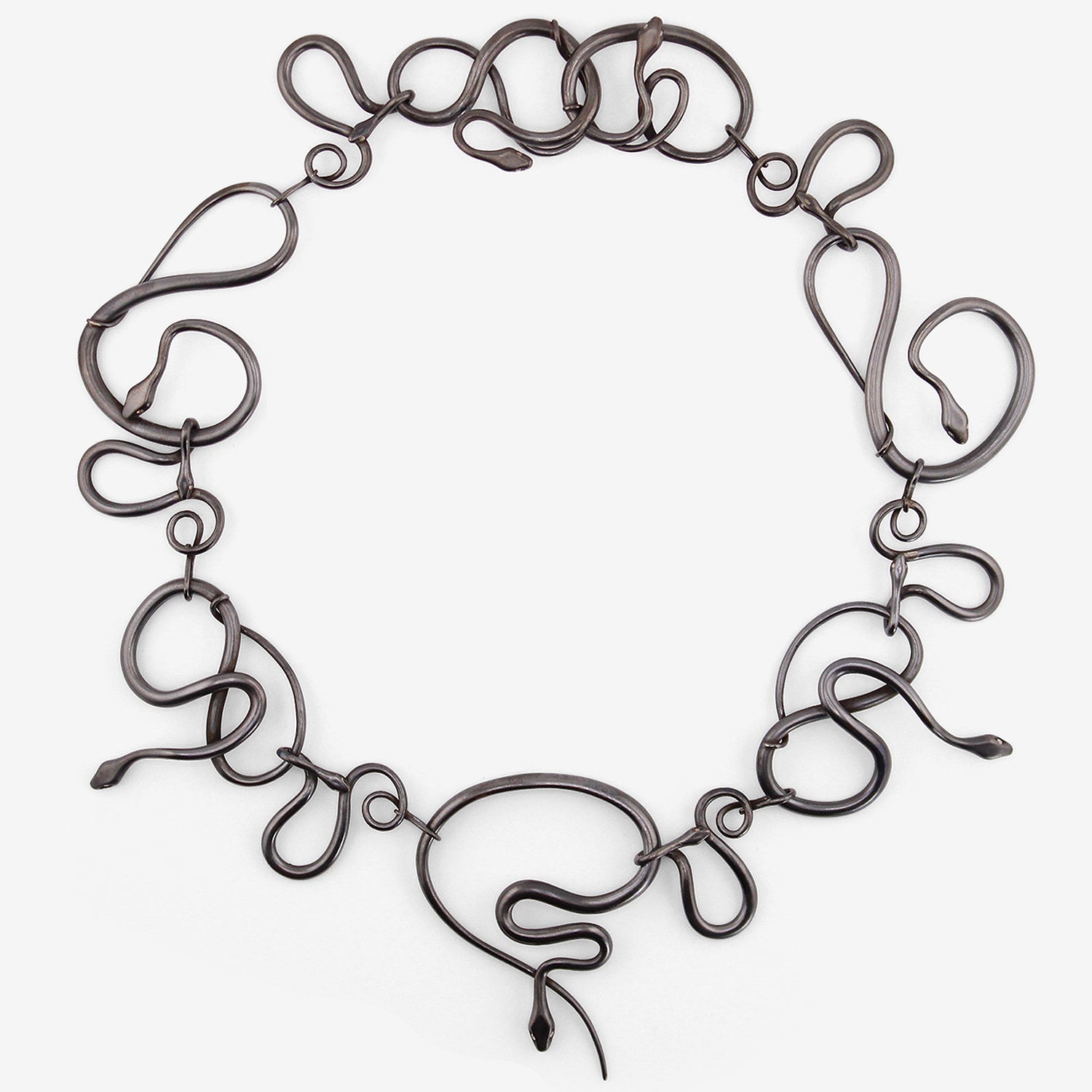 GABRIELLA KISS OXIDIZED BRONZE SNAKE NECKLACE