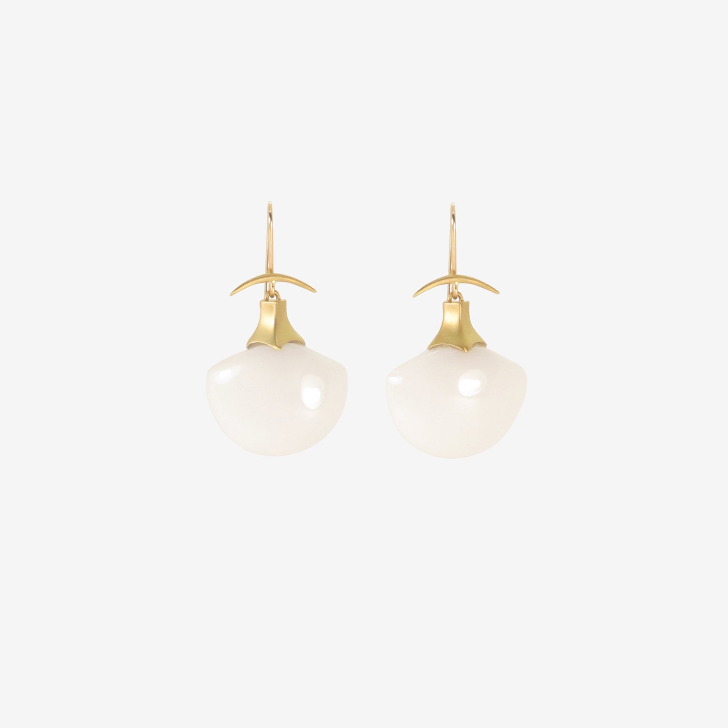 GABRIELLA KISS 18K & CHALCEDONY AMPHORA EARRINGS