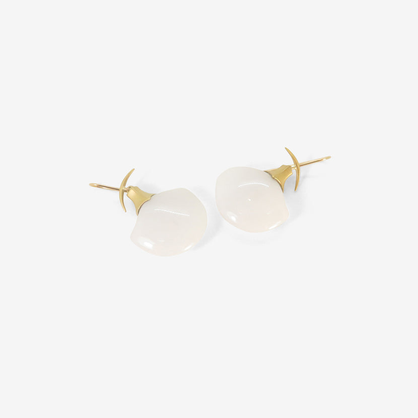 GABRIELLA KISS 18K & CHALCEDONY AMPHORA EARRINGS