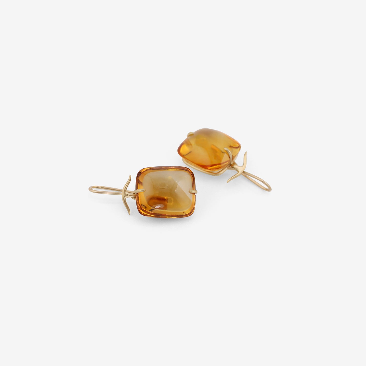 GABRIELLA KISS 18K & CITRINE PILLOW EARRINGS