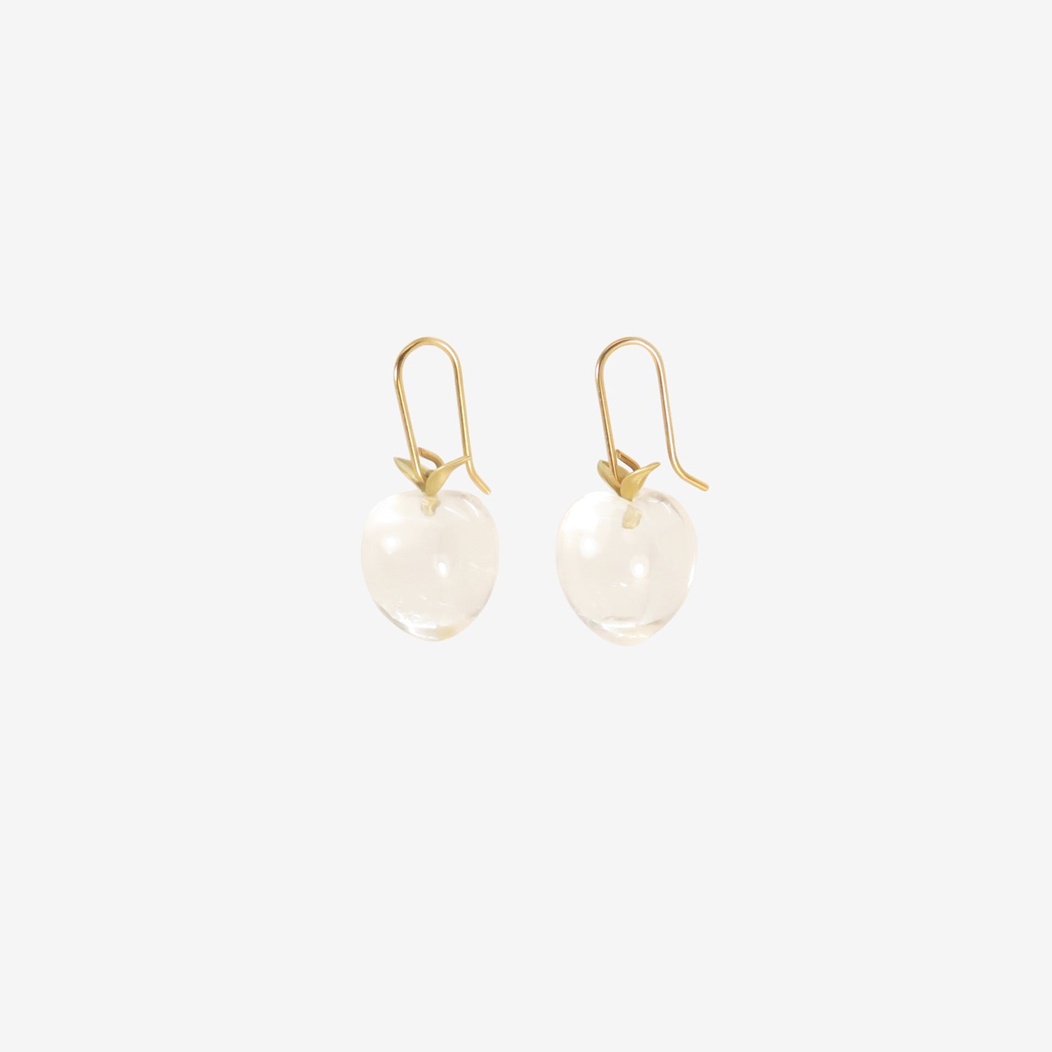 GABRIELLA KISS 18K  CRYSTAL PEACH EARRINGS