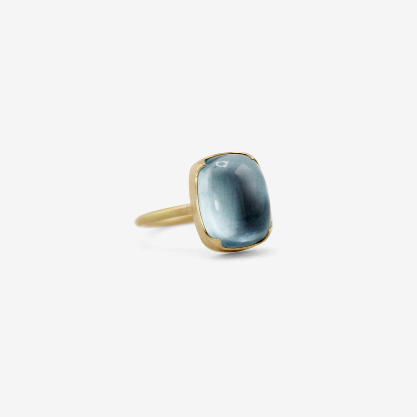 GABRIELLA KISS 18K & CUSHION-SHAPED AQUAMARINE RING, 6.3CT