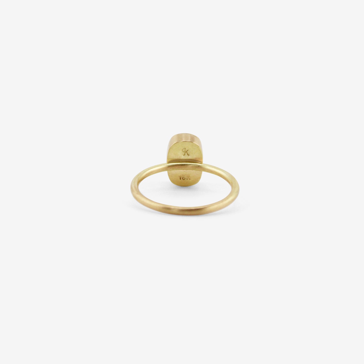 GABRIELLA KISS 18K & CUSHION-SHAPED FACETED FINE MADAGASCAR RAINBOW MOONSTONE RING, 1.6CT