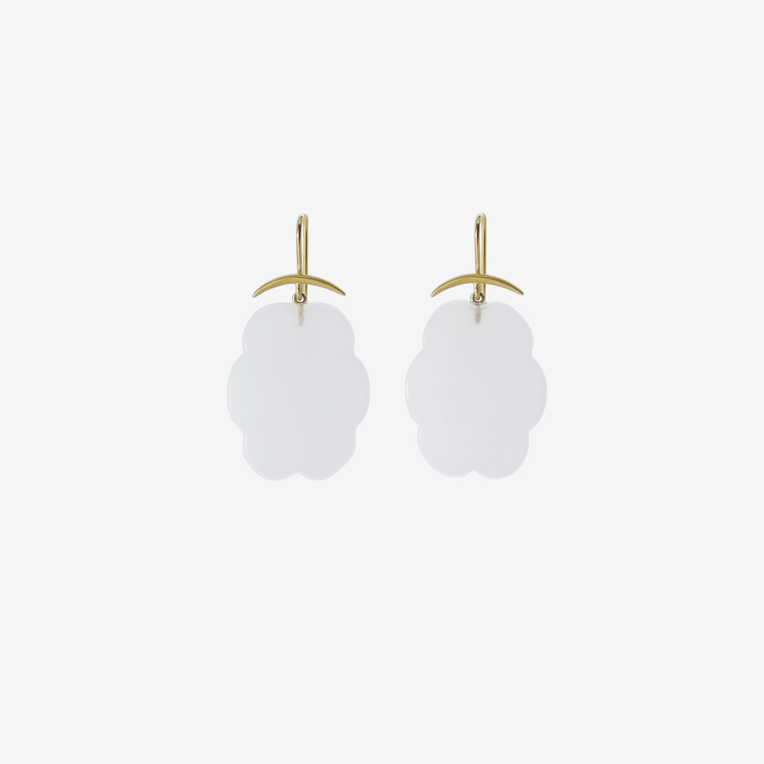 GABRIELLA KISS 18K & BLUE CHALCEDONY CLOUD EARRINGS