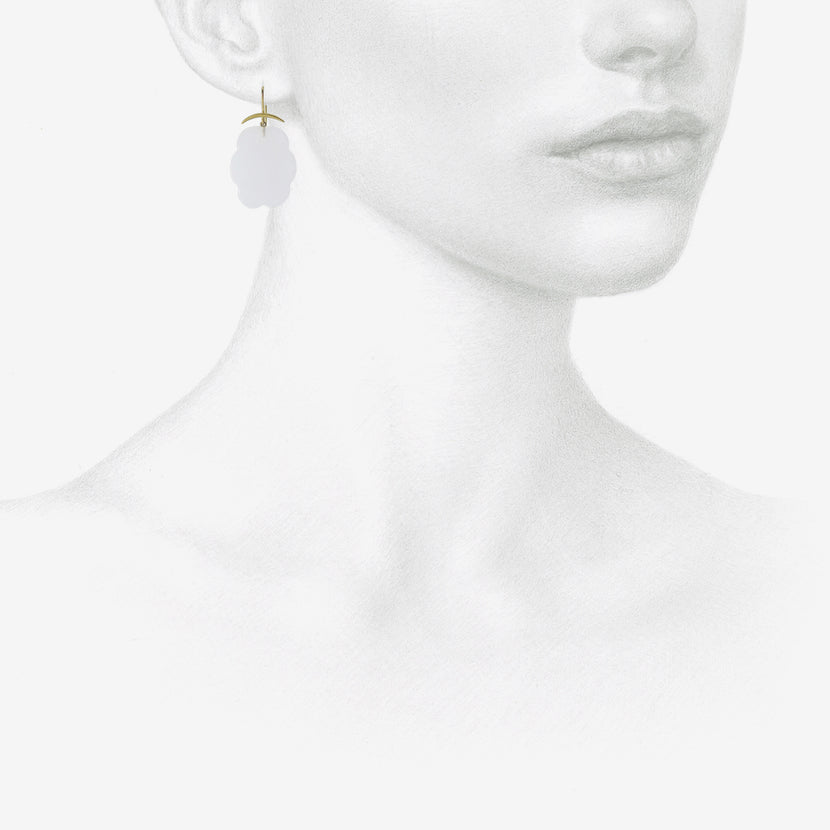 GABRIELLA KISS 18K & BLUE CHALCEDONY CLOUD EARRINGS