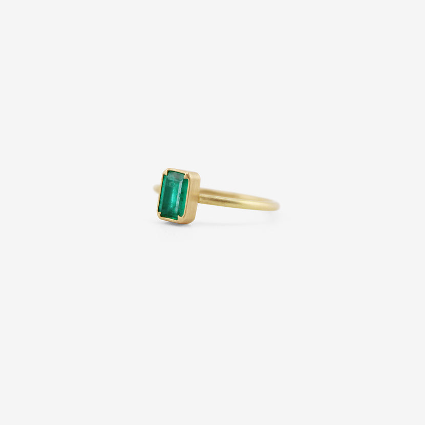 GABRIELLA KISS 18K & EMERALD-CUT COLOMBIAN EMERALD RING, .65CT