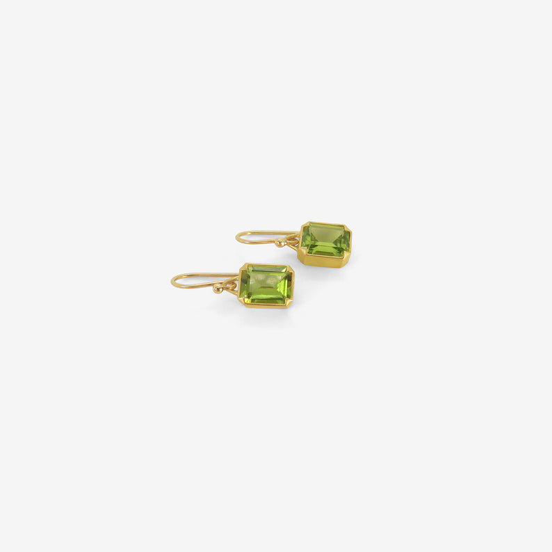 GABRIELLA KISS 18K & EMERALD-CUT PERIDOT EARRINGS, 3.05CT