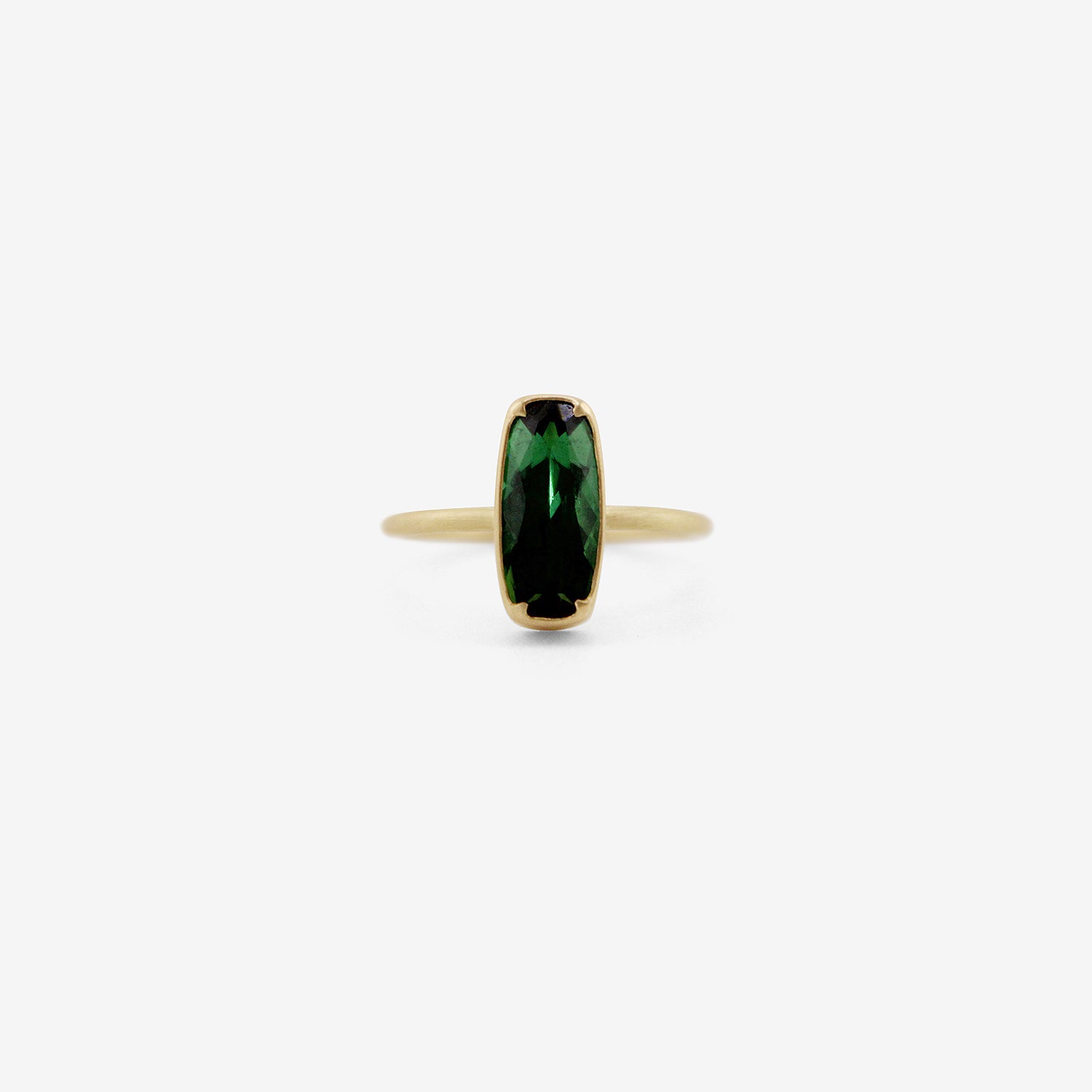 GABRIELLA KISS 18K & FACETED LOZENGE-SHAPED GREEN TOURMALINE RING, 1.85CT