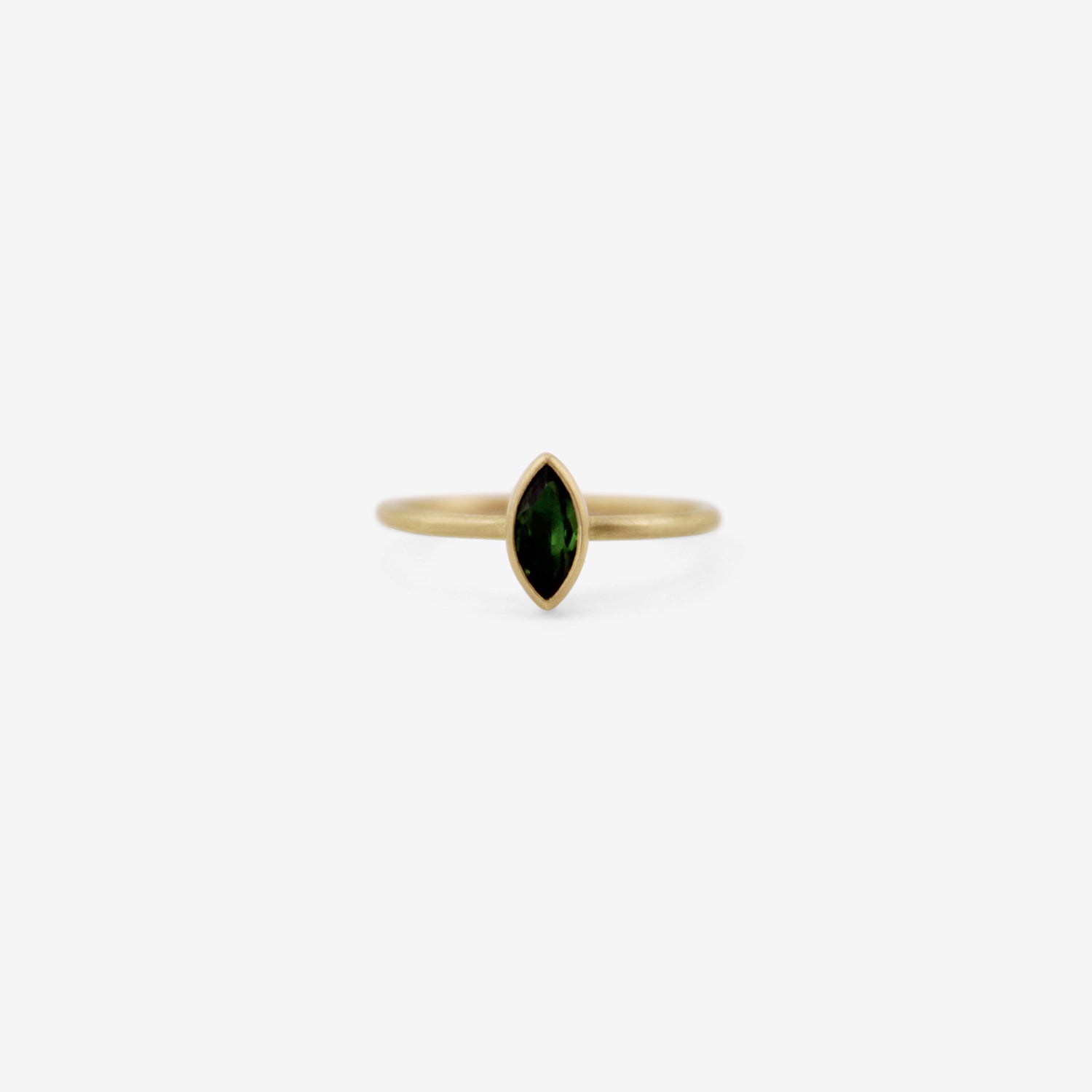 GABRIELLA KISS 18K & FACETED MARQUIS-SHAPED GREEN TOURMALINE RING, .4CT